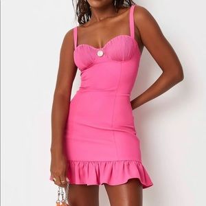Missguided hot pink dress